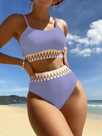 Women's Split Sleeveless Swimsuit With Chest Pad