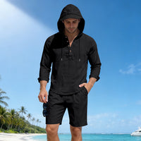 Lightweight Breathable Loose-fit Linen Mens Suit