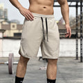 Men's Shorts Waffle American Solid Color Running Fitness Sports Casual Shorts
