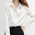 Spring Chic Commuter Satin Shirt