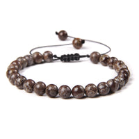 6mm Natural Stone Beads Womens Bracelet Yoga Energy Sports