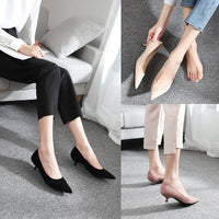 Black High Heels Women's Stiletto Work Shoes