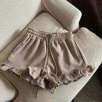 Real-shot Ruffled-edge Designer-style Niche Sporty Casual Shorts