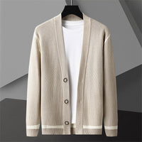 Autumn Cardigan Men's Long Sleeved Sweater Coat