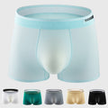 Ice Silk 3D Punching Die Thin Cool Breathable Traceless Solid Color Boxers Antibacterial Inner Stickers Boxer Briefs