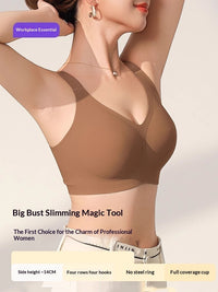 Full-cup, Thin, Non-sagging, Underbust-control, Seamless, Plus-size Shaping Bra