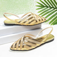 New Flat-bottomed Mesh Hollow-out Closed-toe Sandals