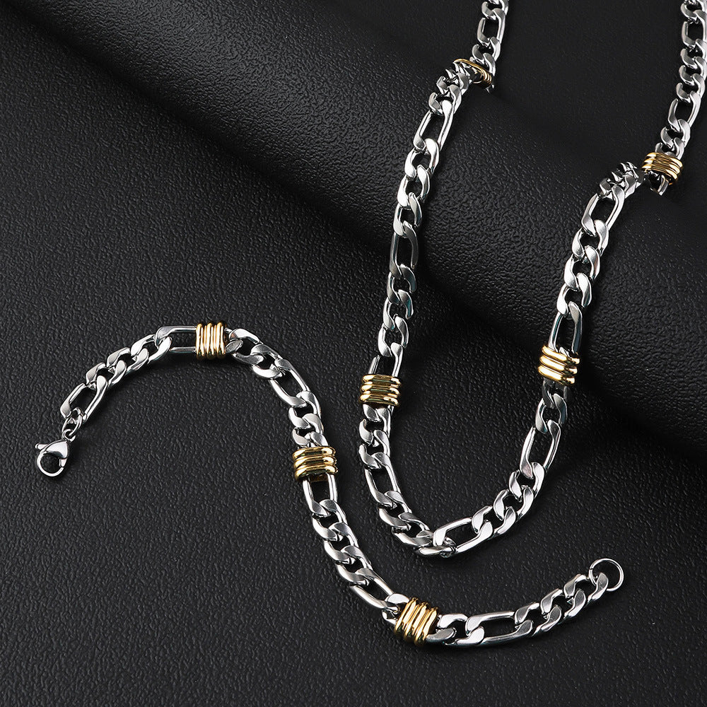 European And American Stainless Steel 31NK Chain Golden Balls Bracelet