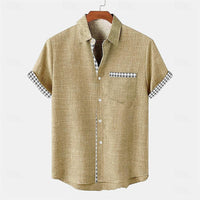 Ocean Fish Pattern Lapel Loose Casual Short Sleeve