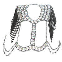 ACCESSORIES Acrylic Gold Glitter Gemstone Backpack Chain