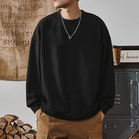 Men's Round-neck Long-sleeve Casual Suede Fleece Pullover