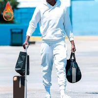 Men's Loose-Fit Two-Piece Sports Sweatshirt Set