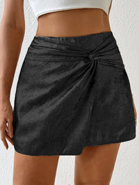 Personalized Hot Girl High Waist Twisted Mini Hip Skirt