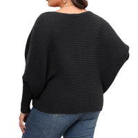 Batwing Sleeve Off-shoulder Loose Women's Sweater