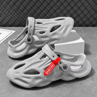 Coconut Slippers Couple Summer Dual-use Closed Toe Beach Hole Shoes