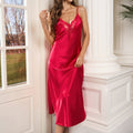 Solid-color Slip-style Loungewear Pajamas For Women