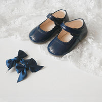 Spring And Autumn Girls Shallow Mouth Pumps Leather Shoes Temperament Girl Bow