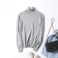 Women's Solid Color Simple Turtleneck Knitting Cashmere Sweater