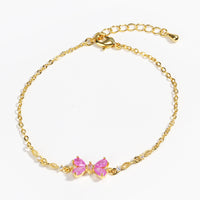 Simple Personality Special-interest Design Heart-shaped Zircon Fashion Bracelet Women