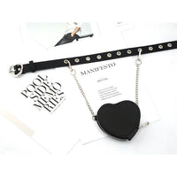 Mini Love Heart Belt Small Waist Bag Detachable Belt Decoration Bag