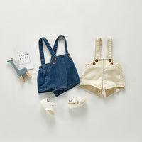 Boys And Girls Baby Suspender Denim Adjustable Bib Pants