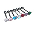 Loving Heart Zircon Tongue Pin