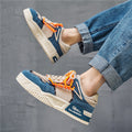 Summer Fashion Hong Kong Style Canvas Color Matching Low-top Youth
