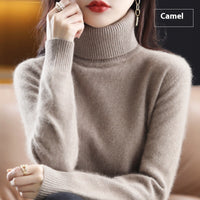 High Neck Inner Wear Loose Cashmere Knitted Bottoming Shirt