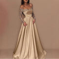 Women's Banquet Hostess Long-sleeve Elegant Dress