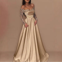 Women's Banquet Hostess Long-sleeve Elegant Dress