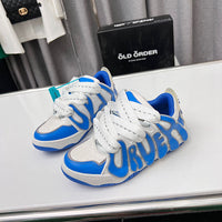 Round Colorblock Casual Sneakers Bread Shoes