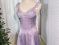 Ice Silk Pure Desire Wind Suspender Nightdress With Chest Pad