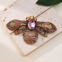 Antique Style Fully-jeweled Crystal Bee Brooch Men And Women Dopamine Retro