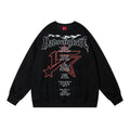 Letter Casual Loose Round Neck Sweater