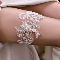 Sexy Lace Flower Pearl Leg Ring