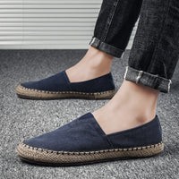 Summer Breathable Canvas Slip-on Lofter Men's Casual Linen Cloth Shoes