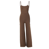 Women's Fashion Solid Color Suspender Jumpsuit