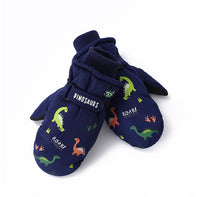 Creative Ski Gloves Cartoon Little Dinosaur Fleece-lined Warm