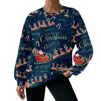 Digital Printing Pattern Shading Fashion Trend Round Neck Long Sleeve Sweater
