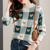 New Small Idle Style Loose Soft Glutinous Half Turtleneck Sweater