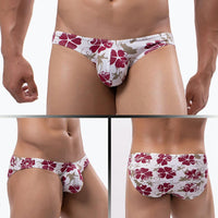 Men's Low Waist Printed Pattern Briefs