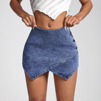 Fashionable Irregular Stretchy Sexy Denim Skirt
