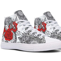 Fashion Printed Couple High Top Canvas Shoes