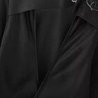 Winter New Women's Clothing Style Fashion Bowknot Silk Satin Textured Shirt
