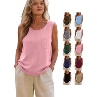 Women's Casual Loose Fashion Cotton And Linen Vest