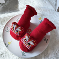 Baby Winter Big Red Terry Non-slip Floor Socks