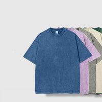 Worn Looking Washed-out Loose Snowflake T-shirt