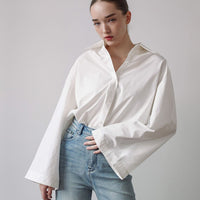 Comfortable Casual Style With A Turn-down Collar Loose Fit And Long Sleeves