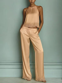 Women's Camisole And Wide-leg Pants Set