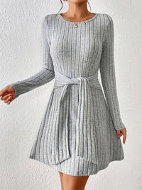 New Long-sleeve Waist-cinching Dress For Women